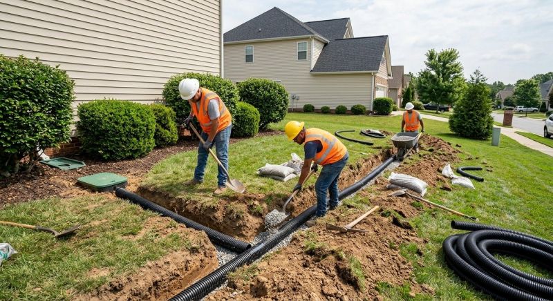 Landscaping Drainage Installation in Tuscaloosa, AL